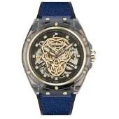 Police Montre - - PEWGR1592403 - Mécanique - Boîtier Plastique - Bracelet Silicone Bleu
