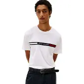 Tommy Hilfiger T-Shirt marine / rouge rubis / blanc