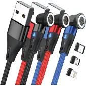 RealPower Magnetic cable 3 Amp Set,1m,3 Kabel mit Adaptern