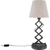 Näve lampe de table à ciseaux Adrienne nature brun Ø24,5cm max. 40W E27 interrupteur
