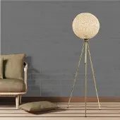 Opviq , Pied - Or, Lampadaires, Or, Métal, 35 x 35 x 138 cm