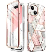 Supcase COSMO IPHONE 14 Plus MARBLE (Apple iPhone 14 Plus), Coque pour téléphone portable, Pink