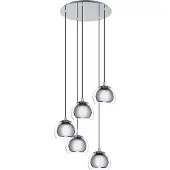 Eglo Lustre contemporain Rocamar 1 5 Lumières Acier Chromé