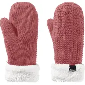 Jack Wolfskin Highloft Knit Mittens Rouge M Femme