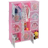 Relaxdays Armoire enfant modulable (110 x 37 x 145 cm)