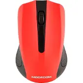 Modecom Souris optique sans fil MC-WM9, noir et rouge, capteur 1 200 DPI, nano-récepteur USB, sans fil pour PC et ordinateur portable