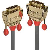 Lindy Gold - Câble DVI - liaison double - DVI-D (M) pour DVI-D (M) - 7.5 m - rond - gris