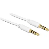 DeLOCK - Câble pour casque micro - mini jack 4 pôles mâle pour mini jack 4 pôles mâle - 2 m - blanc