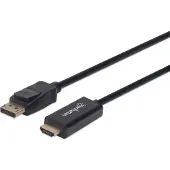 Manhattan Fullhd Displayport To Hdmi Cable M Argenté