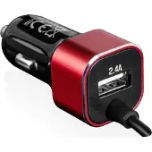Modecom Chargeur pour appareils mobiles Micro USB C, Adaptateur pour véhicule, Rouge, Noir