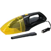 Dunlop Aspirateur à Main Voiture 12 Volts Mini Aspirateur - 60 Watt - Noir/Jaune