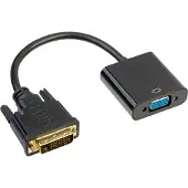 Akyga AK-AD-50 câble vidéo et adaptateur 0,15 m VGA (D-Sub) DVI Noir
