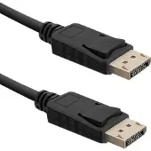 Qoltec Câble DisplayPort - DisplayPort 3m czarny (50588) (3 m), Câble vidéo, Noir
