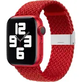 Mtp Products Montre 42/44/45mm Braided Fabric Strap, Sangles de montre, Rouge