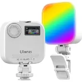 Ulanzi Lampe de poche U60 RGB avec support en U Blanc (Lumière vidéo), Lumière continue, Multicolore