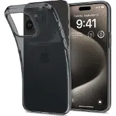 Spigen Crystal Flex, cristal spatial - iPhone 15 Pro Max (Apple iPhone 15 Pro Max), Coque pour téléphone portable, Transparent, Gris
