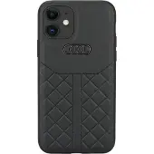 Audi Étui iPhone 11 en cuir naturel noir