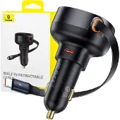 Baseus Enjoyment Pro Chargeur de voiture avec câble Usb-C, 60W (Noir)