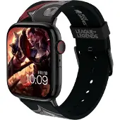 Mobyfox League of Legends bracelet pour smartwatch Darius (22 mm, Silicone), Sangles de montre, Rouge, Gris, Noir