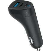 ESTUFF INFINITE - Adaptateur secteur pour voiture - 100 Watt - 3 A - QC 3,0, PD 3,0 - 3 ports de sortie (24 broches USB-C, USB type A) - noir (ES631035)