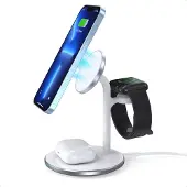 Choetech T585-F Wireless 15W Inductive Charger with 2W1 Stand (White)