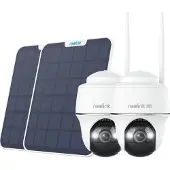 Reolink 2x B440 Battery-WiFi + 2x panneau solaire blanc (2x 40-57-9767 + 2x 40-57-9065)