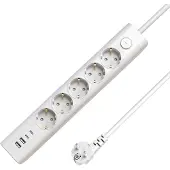 Microconnect 5-way USB Schuko Power Strip (MC-GRU00515WS-USB)