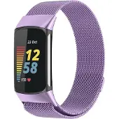 Cover-Discount Fitbit Charge 5 - Bracelet milanais en acier inoxydable violet (Acier inoxydable), Sangles de montre, Violet