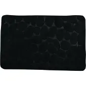 MSV Tapis de bain Microfibre PEBBLE 40x60cm Noir