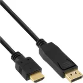 InLine Câble adaptateur (3 m), Câble vidéo, Noir