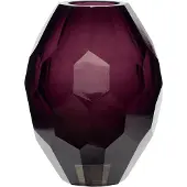 Hubsch Vase À Facettes Bordeaux | 950504