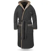 Normani Peignoir long ' Rob ' beige foncé / noir