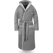 Normani Peignoir long 'Rob' gris / gris clair