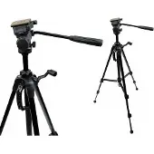 Weifeng tripod photo video tripod 170 cm 1.6kg - oil head (Métal), Trépied, Argent