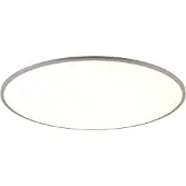 TRIO Plafonnier LED rond avec télécommande YUMA, blanc argenté, 53 W, nuances de blanc, 6700 lm, métal, dimensions : 5 x 100 x 100 cm, IP20,
