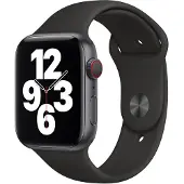 Apple Watch 42/44/45 mm Bracelet Sport Silicone Noir