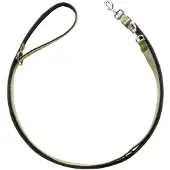Hunter Laisse de présentation néoprène olive/noir 200 cm de long, 10 mm de large chien