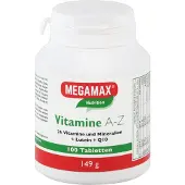 MEGAMAX Nutrition Comprimés de vitamines A-Z, 100 comprimés