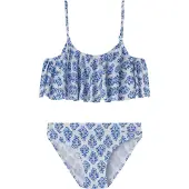 Pepe Jeans Multi Fl Ruffled Bikini Bleu 12 Years Fille