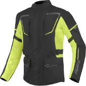 Bogotto Azury 2in1 veste textile imperméable pour moto, noir/néon, 3XL