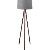 Opviq , lampadaire haut de gamme, 140 cm, gris, 100 % MDF, abat-jour en PVC, diamètre : 38 cm, douille E27, 40 W max., câble de 150 cm | Design scandinave pour un intérieur moderne.