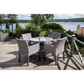 Ebuy24 Volta table de jardin Ø90 cm gris.