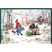 Richard Sellmer Verlag Calendrier de l'Avent A4 « Les joies de la neige dans la forêt »