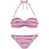 Venice beach Bikini de sport gris / aubergine / rose / rose clair