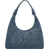 Moschino Sac bandoulière Love pour femmes, couleur bleu marine, dimensions : 41,5 x 50 x 12