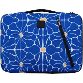 Exacompta Housse pour ordinateur portable Flower synthétique bleu jusqu'à 35,6 cm (14 pouces) (14", Universel), Sac pour notebook, Bleu