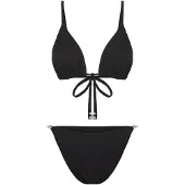 Trendyol Bikini noir / blanc perle