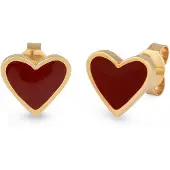 Elli Boucles d'oreilles or / rouge