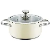 Big Buy Cooking Casserole avec couvercle Haeger PA-20H.007A Beige Ø 20 cm