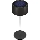 RealPower LED-Solar Tischlampe dimmbar mit Akku,schwarz